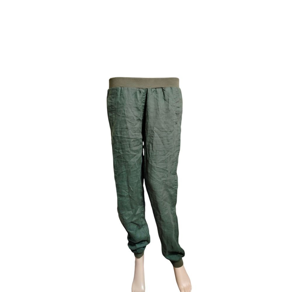 Zyga Pants Woman's XS Green Lin'n Laundry Linen‎ Minimalist Classiccore Basic